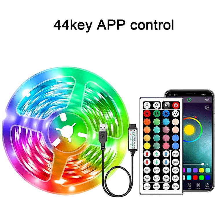 RGB Led Strip Lights 5m 10m 20m 30m Led Room Light with APP Control Fl ...